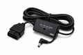 obd installatiekabel voor dashcam met een OBD-II connector en stroomadapter op een witte achtergrond.